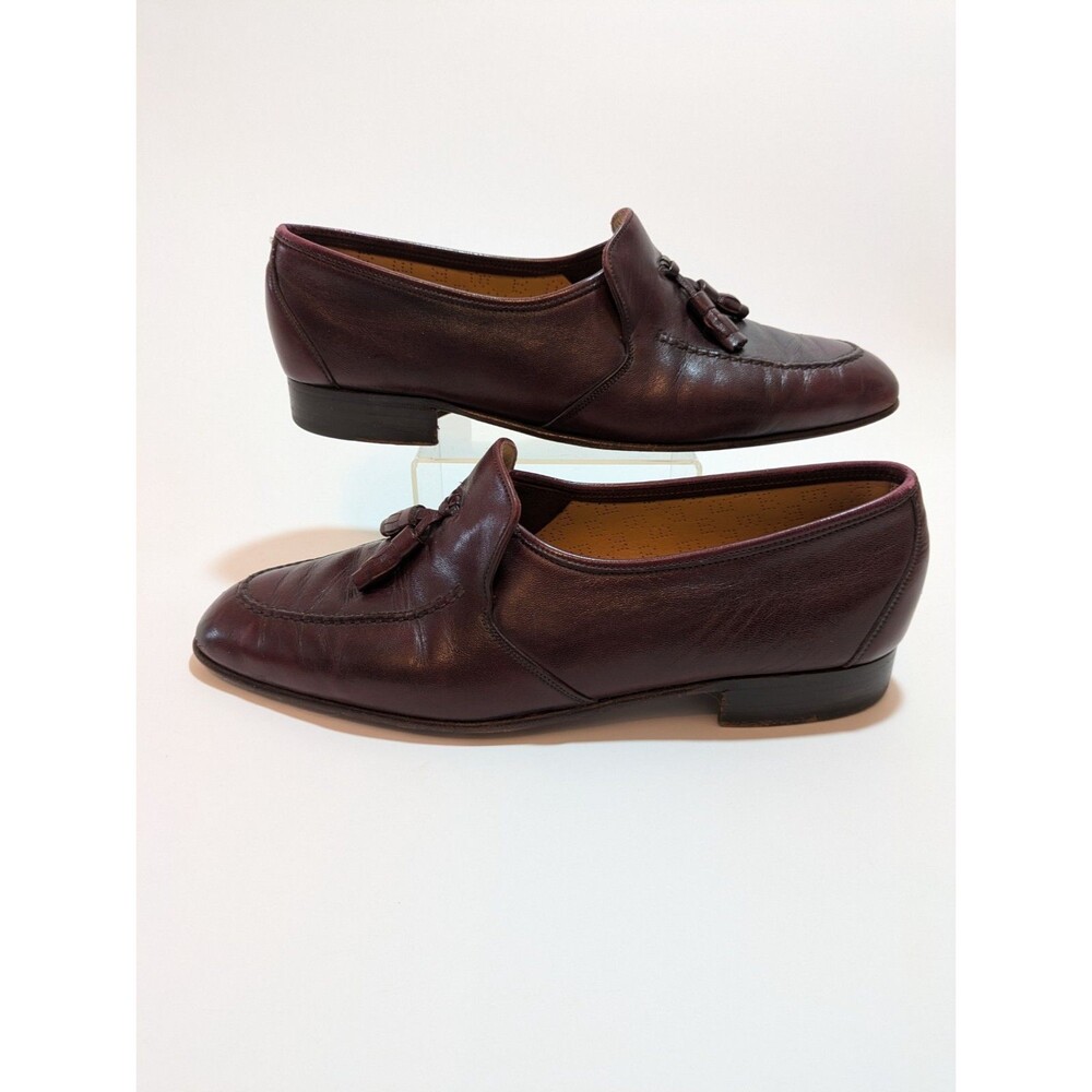 BALLY SUISSE BRISBANE BURGANDY OR WINE COLOR 8 D SHOES LOAFER STYLE